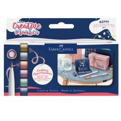 Set 6 markere Creativ Goldfaber culori metalizate Happy Celebration Faber-Castell