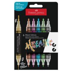 Set 6 markere acrilice Shake&Paint culori metalizate Faber-Castell
