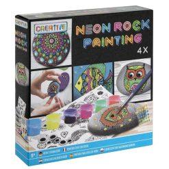Set pictura pe pietre Neon cu culori si pensule Moxy
