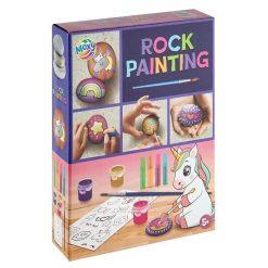 Set pictura pe pietre Unicorn cu culori si pensula Moxy