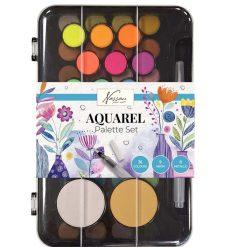 Set 36 culori Aquarel + 9 culori neon + 8 culori metalice Nassau Fine Art
