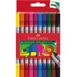 Set 10 carioci cu 2 capete Faber-Castell