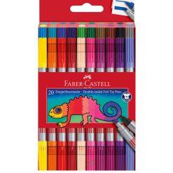 Set 20 culori carioca 2 capete Faber-Castell